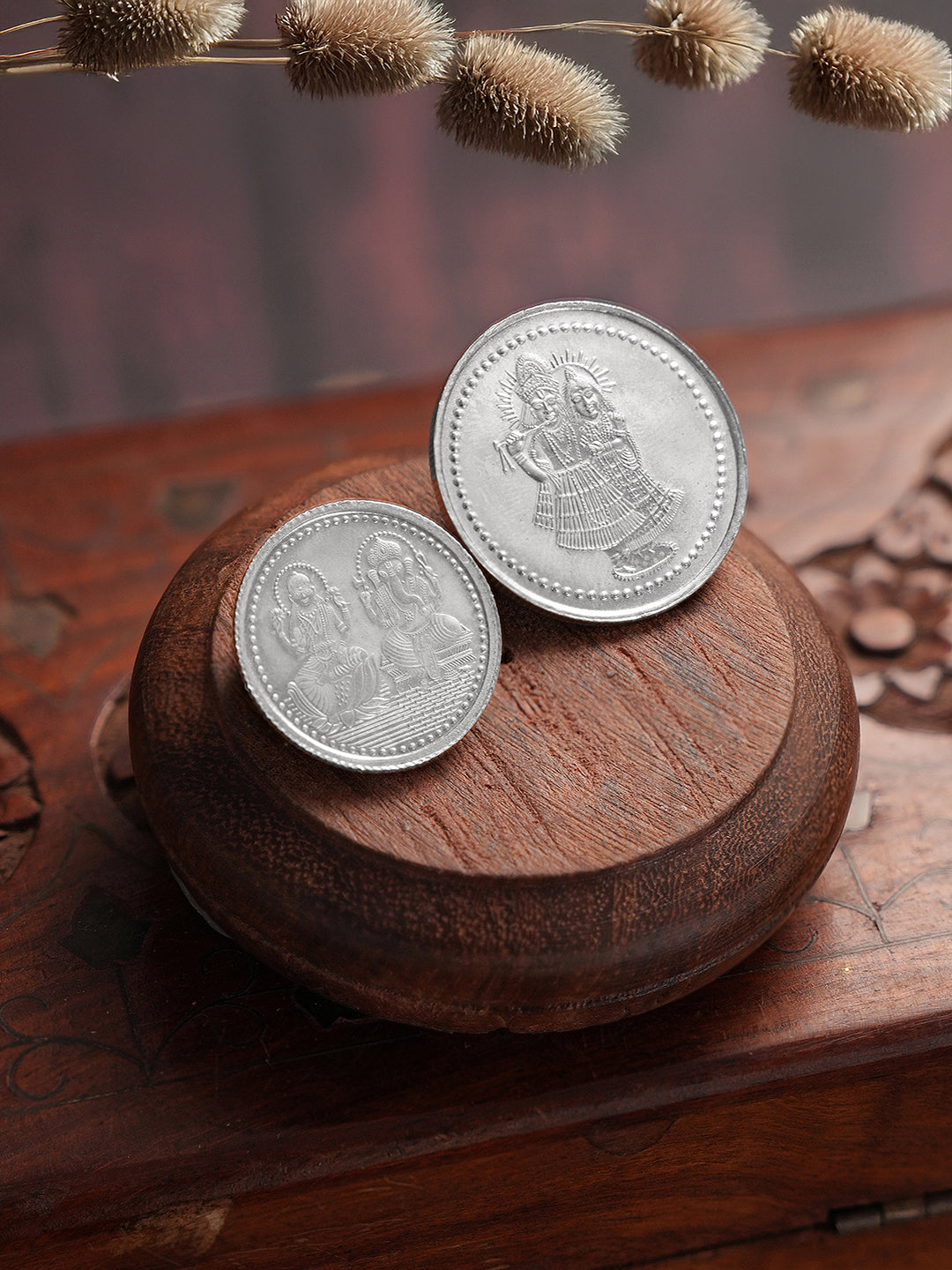 Enchanting Radhe Krishna 10 gram & Maa laxmi & Lord Ganesha 5 gram Silver Coin